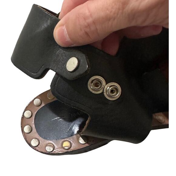 Isabel Marant Jaeryn Black Leather Studded Accents Sandals Rock-N-Roll, 5 (35) - Picture 6 of 10